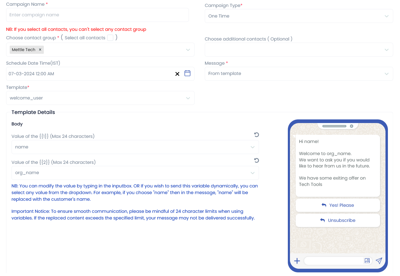waliner-notification-campaign